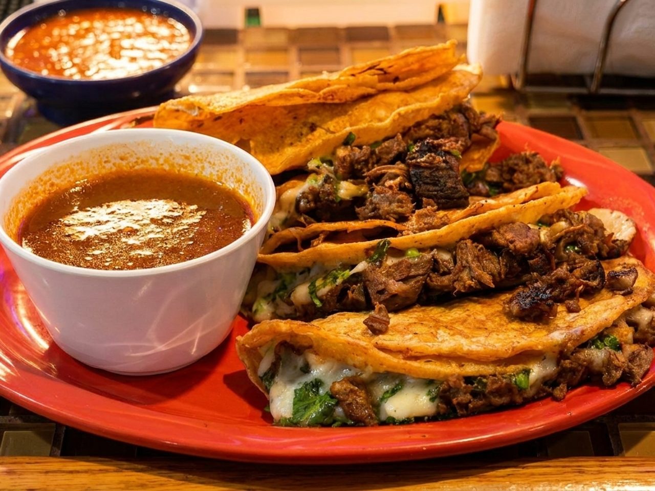 The quesabirria tacos